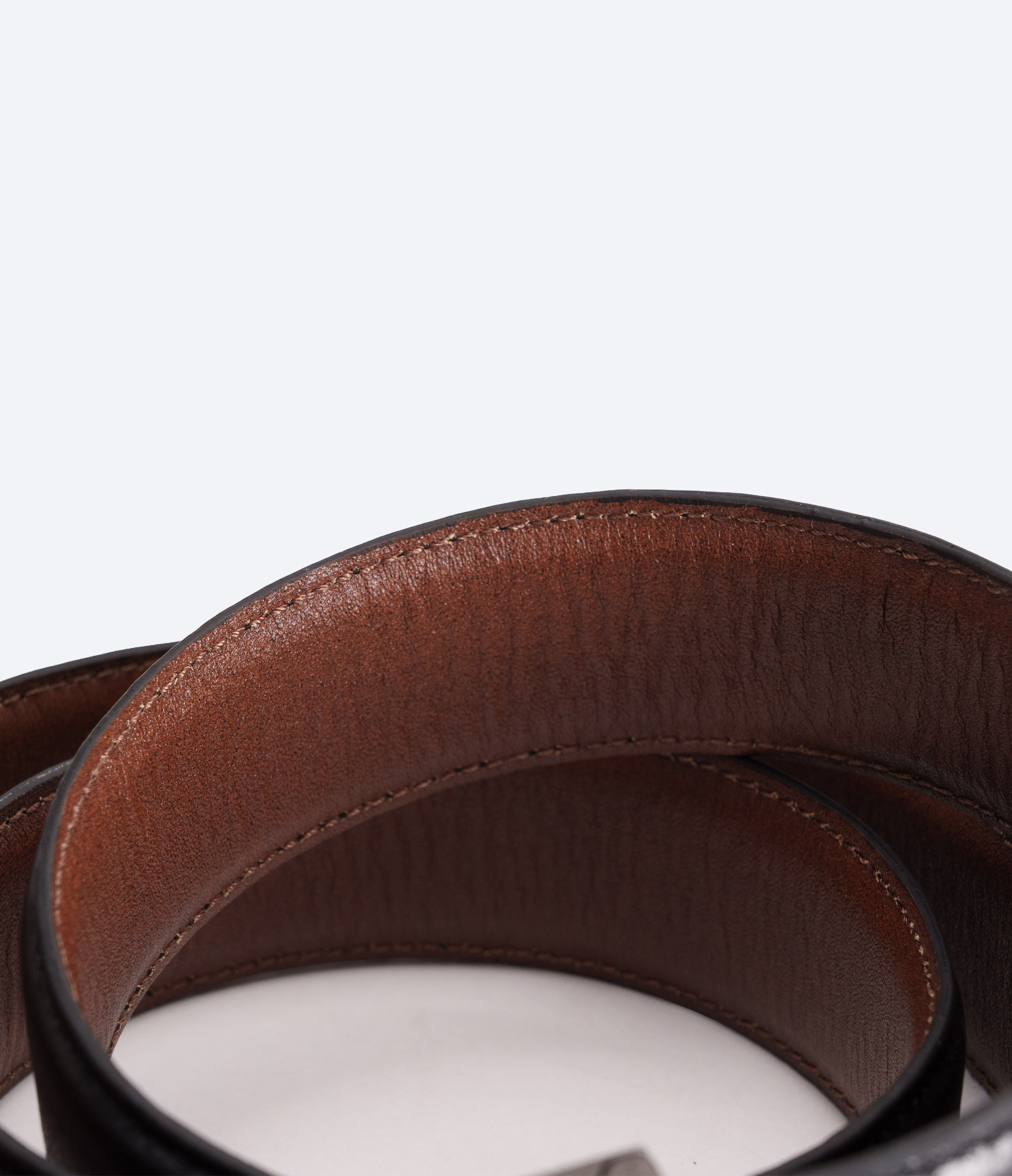 CINTURÓN DOBLE FAZ NEGRO CON MIEL