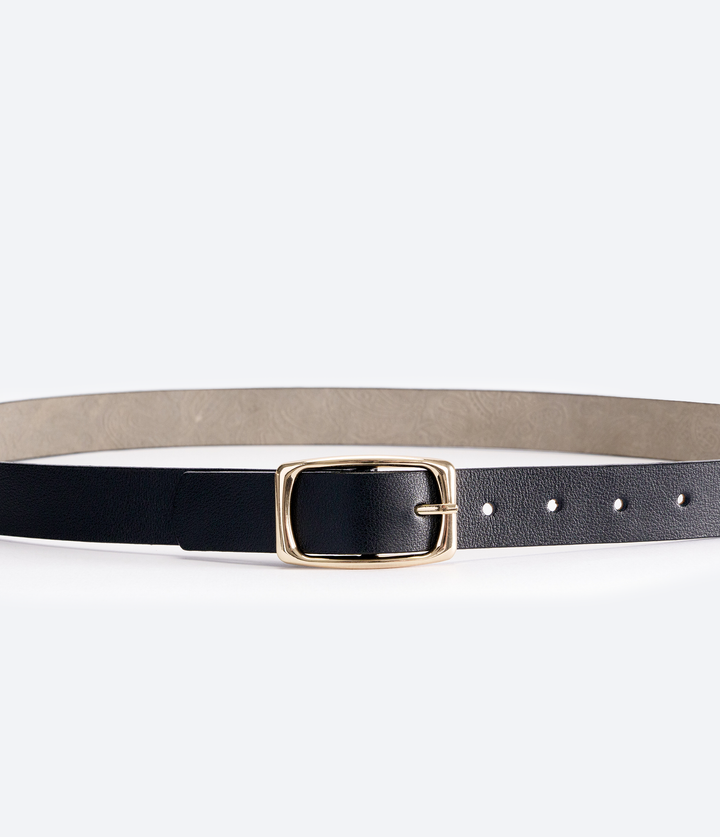 CINTURÓN LIZO NEGRO GRUESO