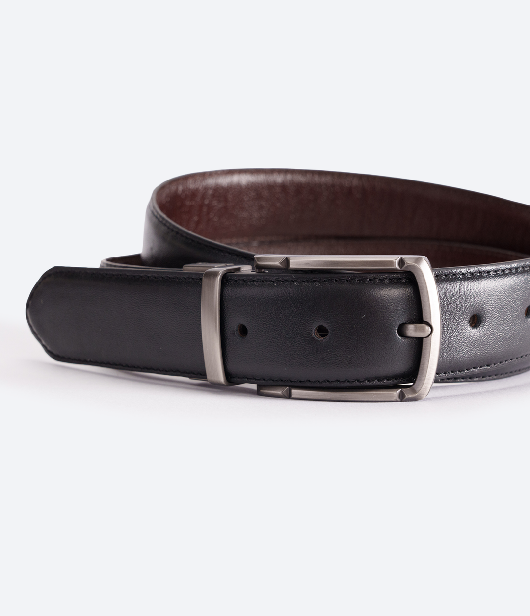 CINTURÓN DOBLE FAZ NEGRO CON MIEL