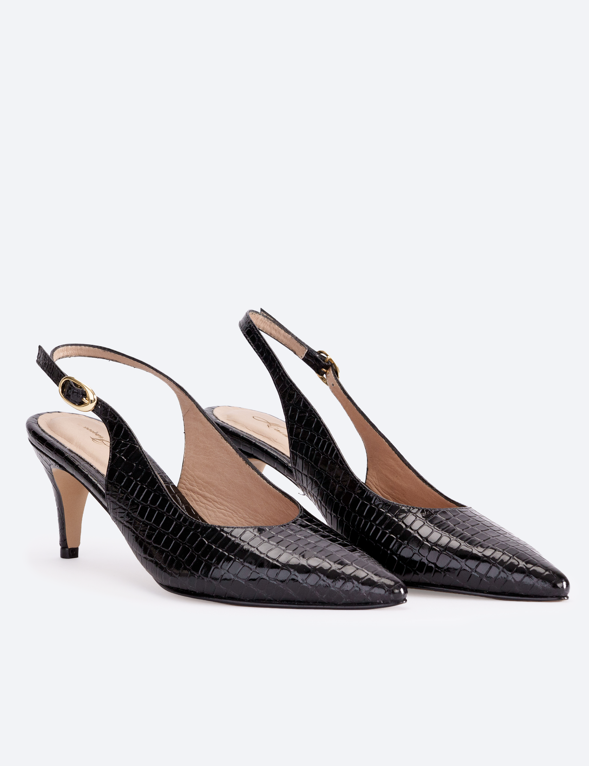 TACONES ZURICH CROCO NEGRO