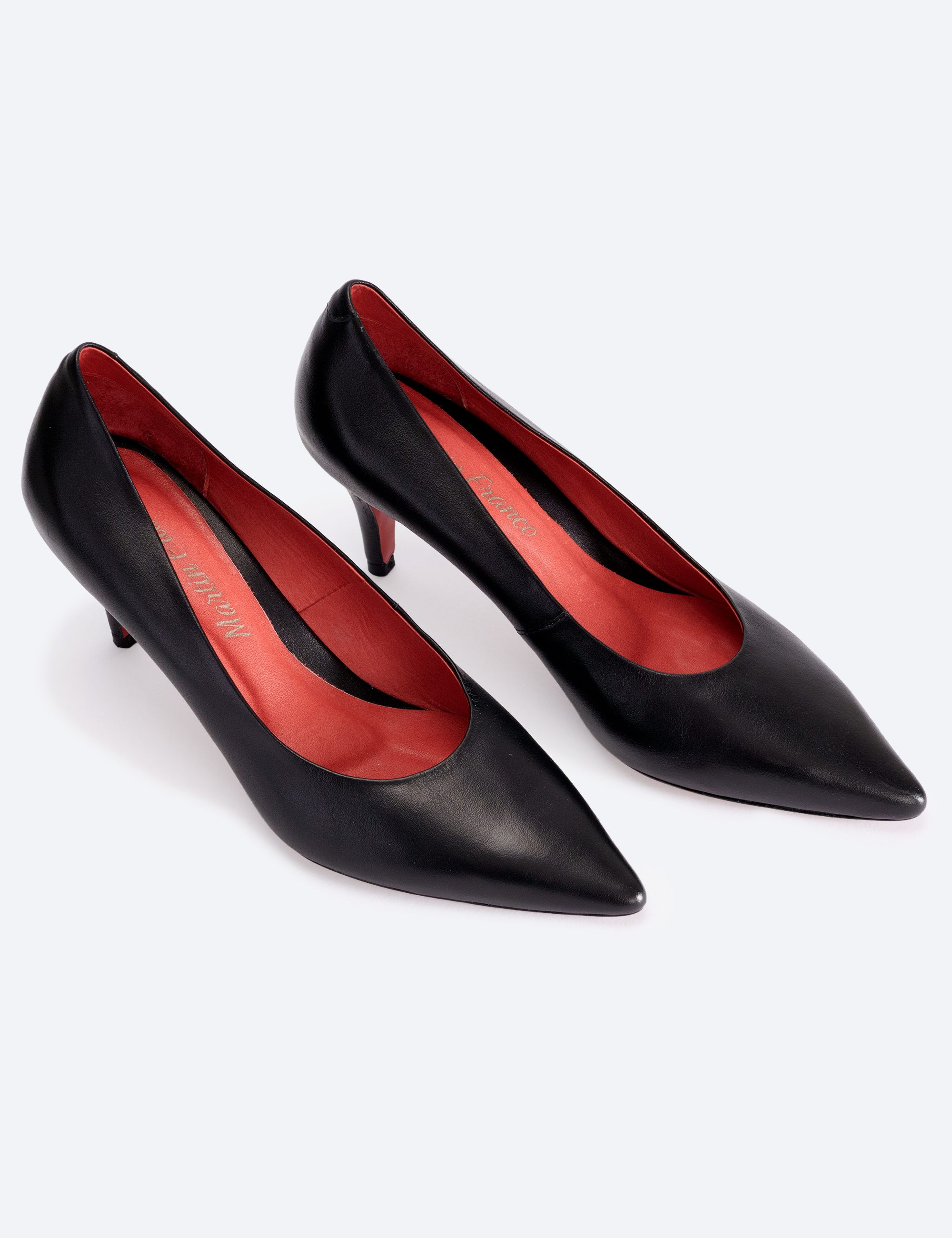 TACÓNES VERNIER NEGRO CON ROJO