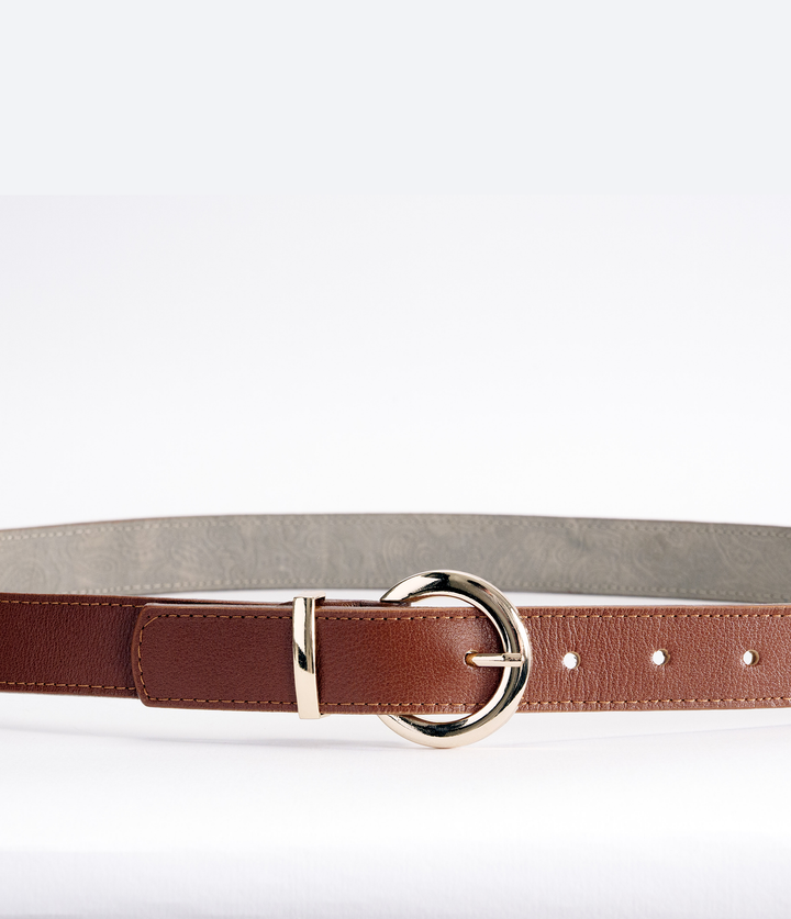 CINTURÓN LIZO MIEL GRUESO