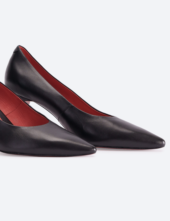 TACÓNES VERNIER NEGRO CON ROJO