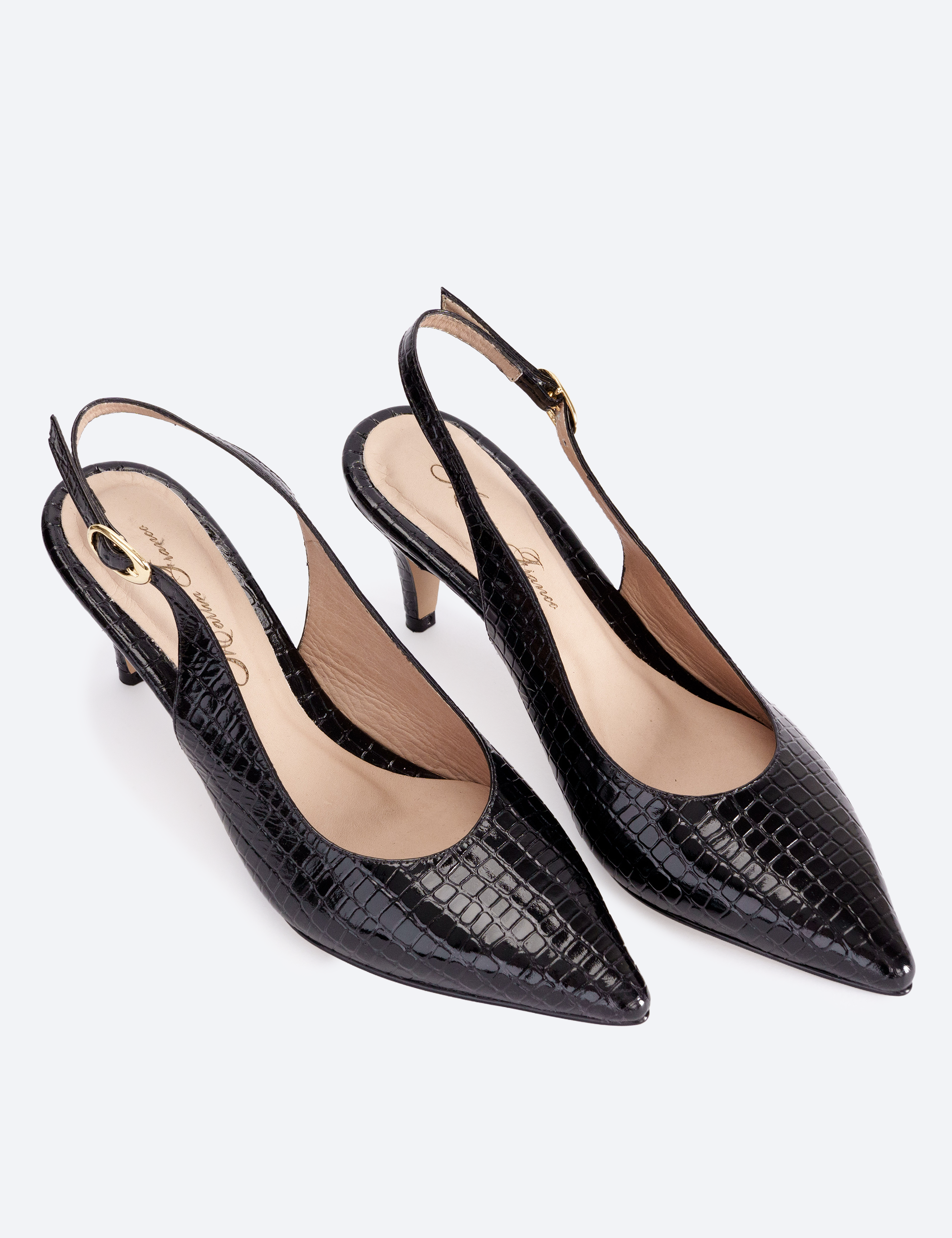 TACONES ZURICH CROCO NEGRO