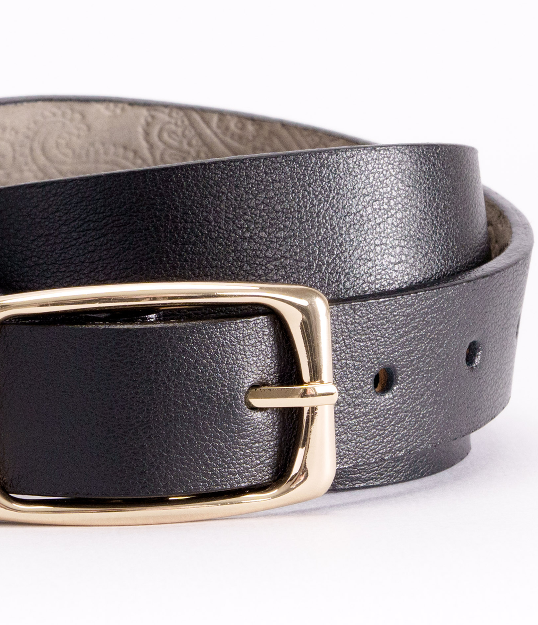 CINTURÓN LIZO NEGRO GRUESO