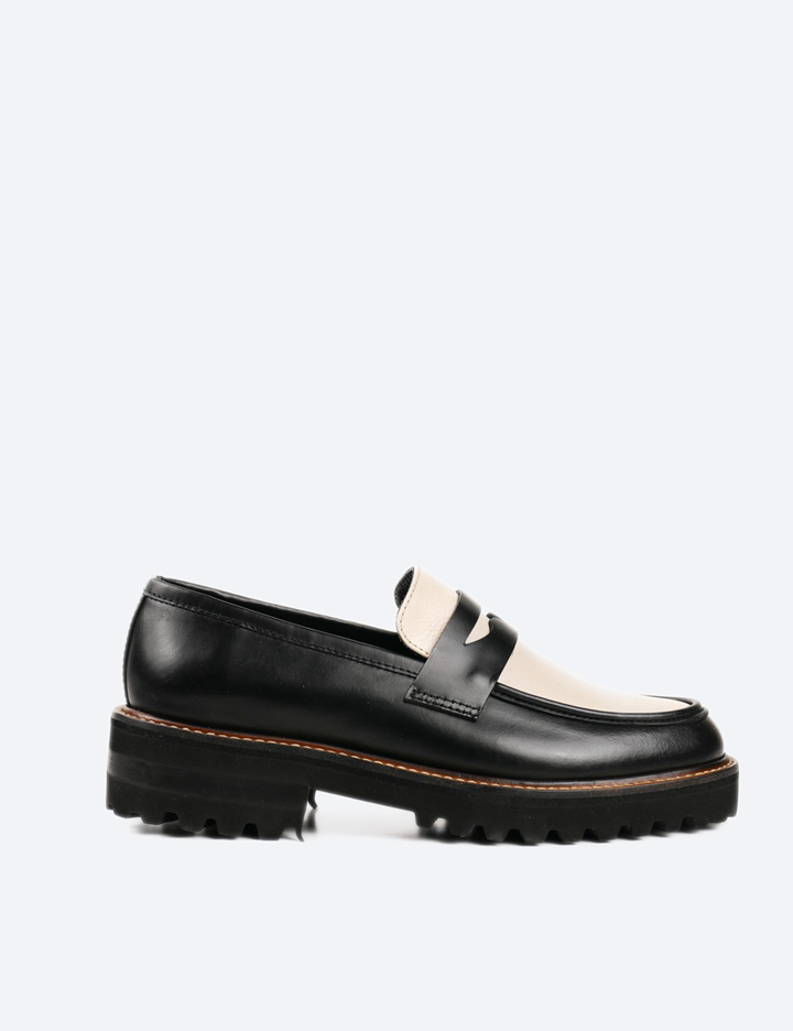 MOCASIN DONATO NEGRO X BEIGE