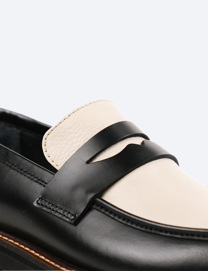 MOCASIN DONATO NEGRO X BEIGE