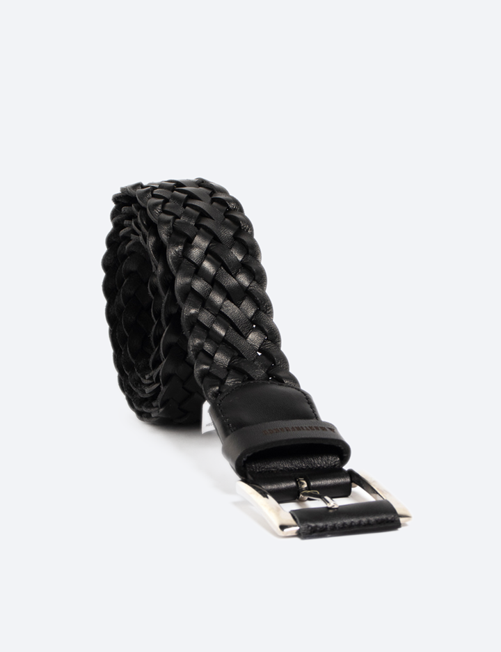 CINTURÓN TRENZADO NEGRO