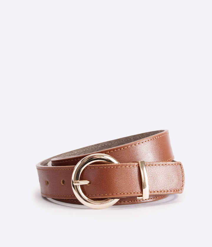 CINTURÓN LIZO MIEL GRUESO